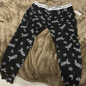 Juicy Couture Black and White logo Sweatpants